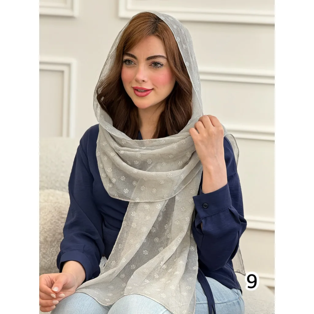 شال حریر مجلسی گل رز