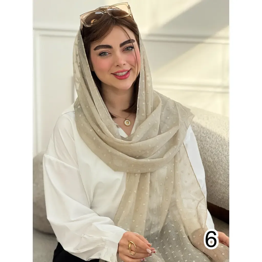 شال حریر کبریتی طرح شکوفه