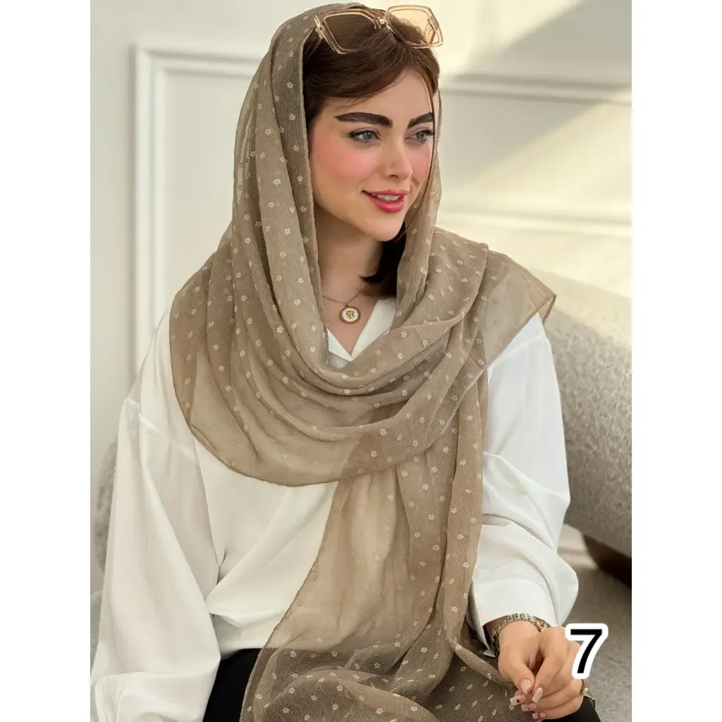شال حریر کبریتی طرح شکوفه