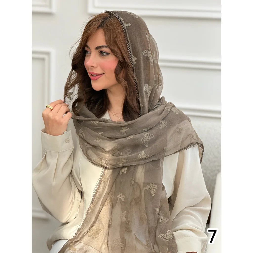 شال مجلسی حریر دوردانتل طرح مارک