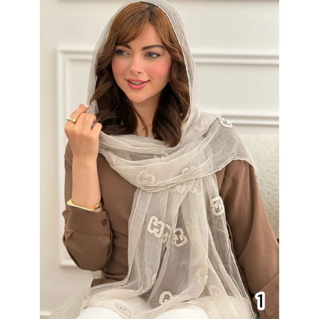شال مجلسی حریر طرح گوچی