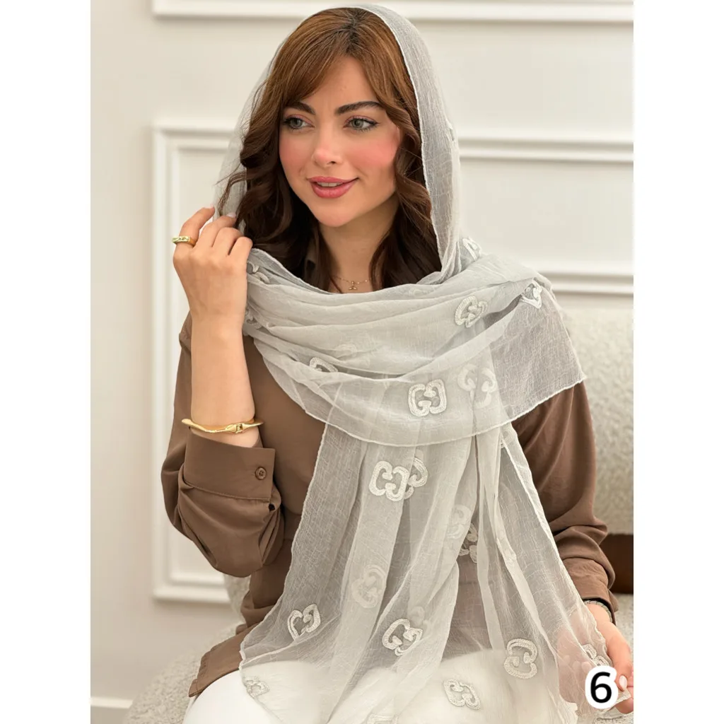 شال مجلسی حریر طرح گوچی