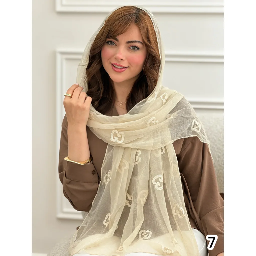 شال مجلسی حریر طرح گوچی