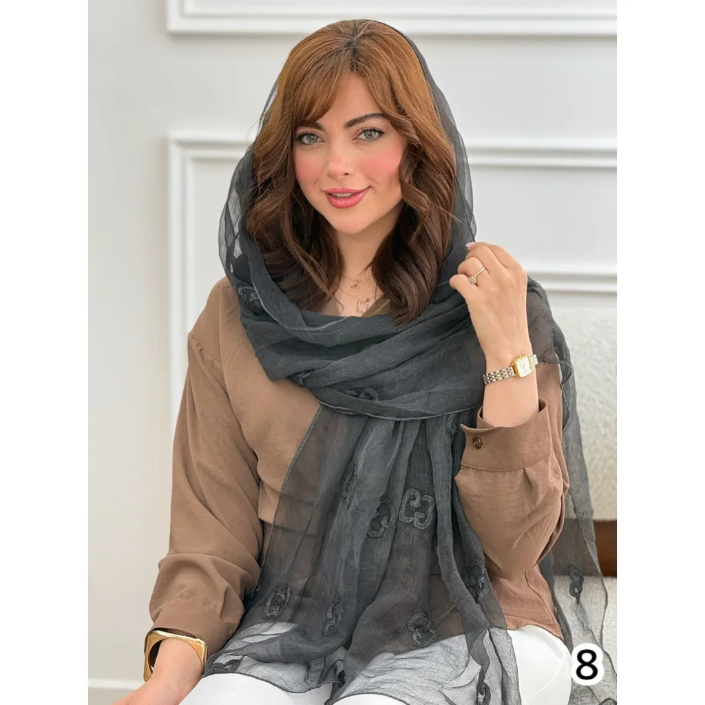 شال مجلسی حریر طرح گوچی