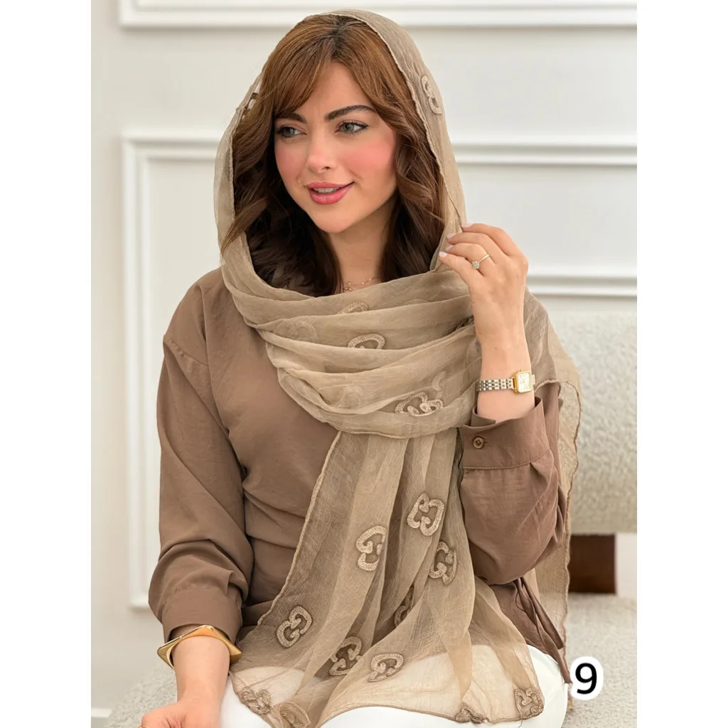 شال مجلسی حریر طرح گوچی