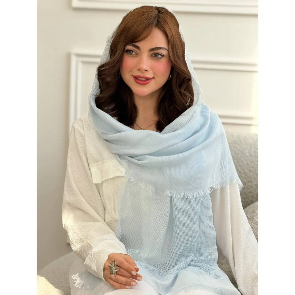 شال نخی دستک حصیری تابستونی