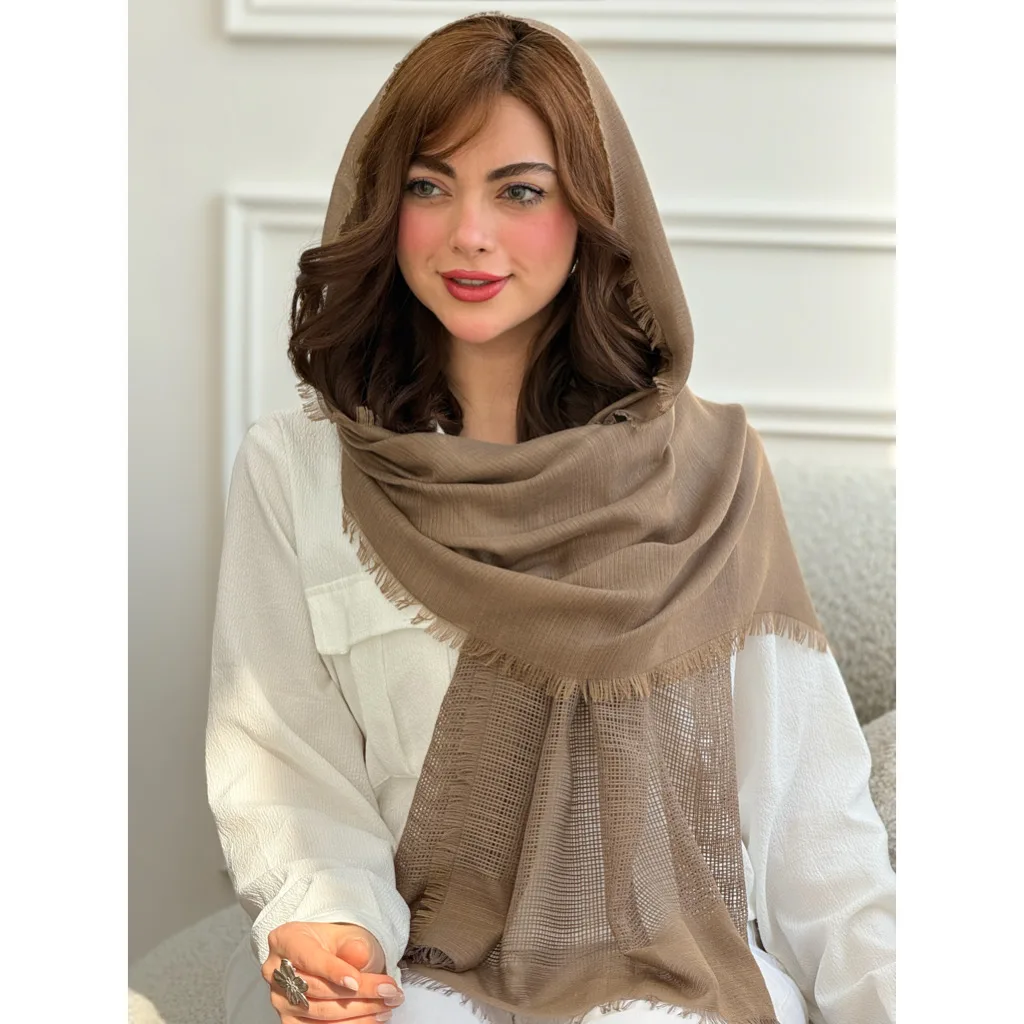شال نخی دستک حصیری تابستونی