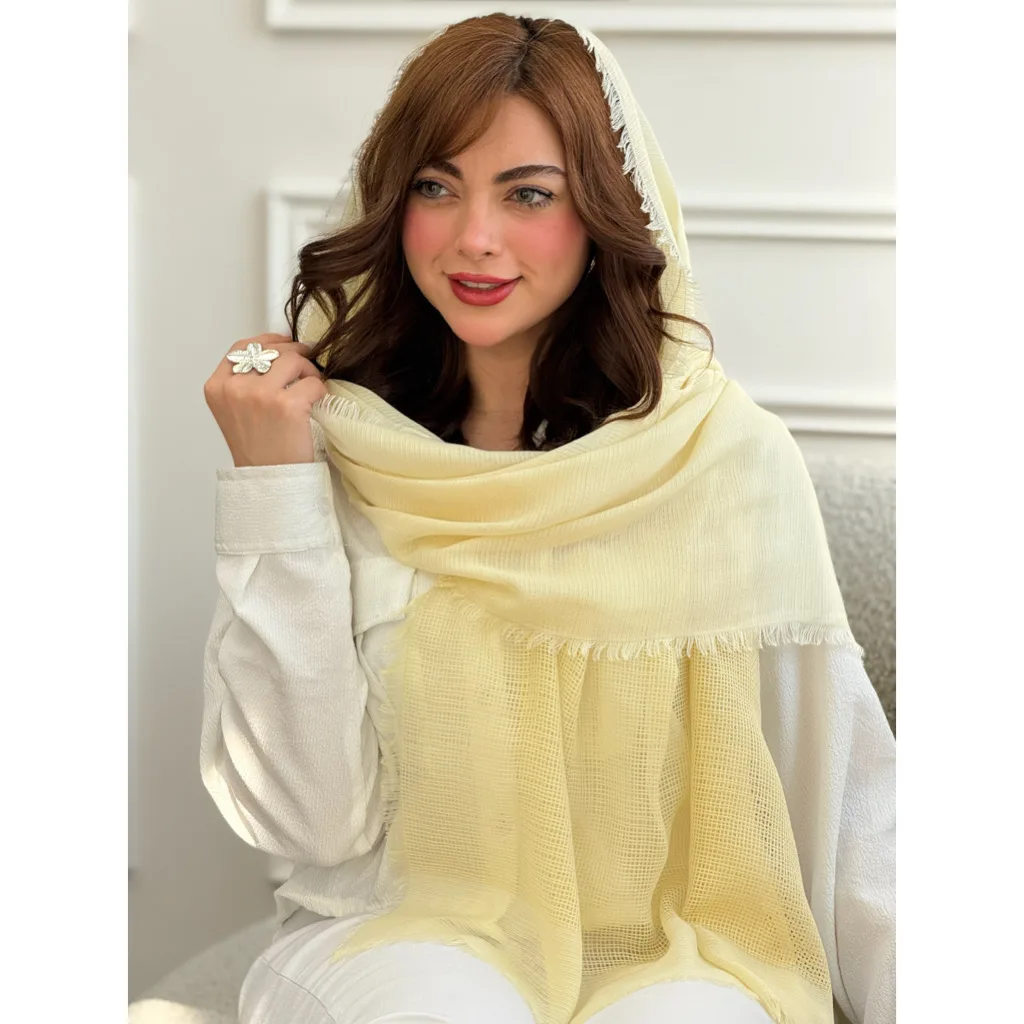 شال نخی دستک حصیری تابستونی