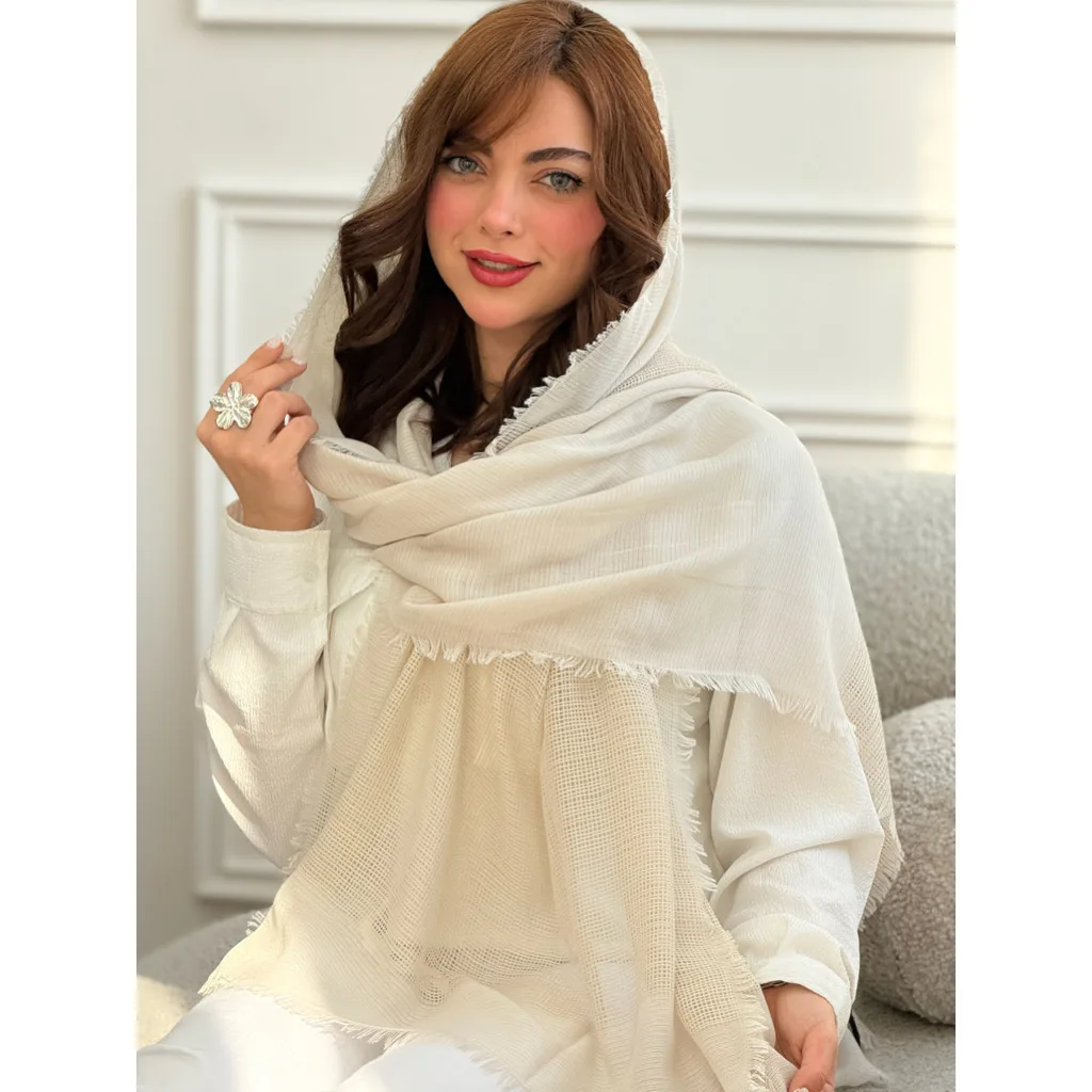 شال نخی دستک حصیری تابستونی