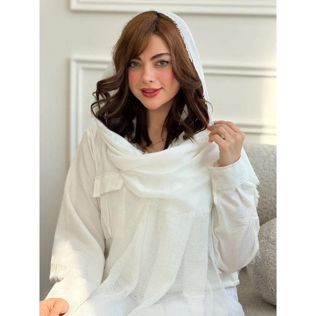 شال نخی دستک حصیری تابستونی