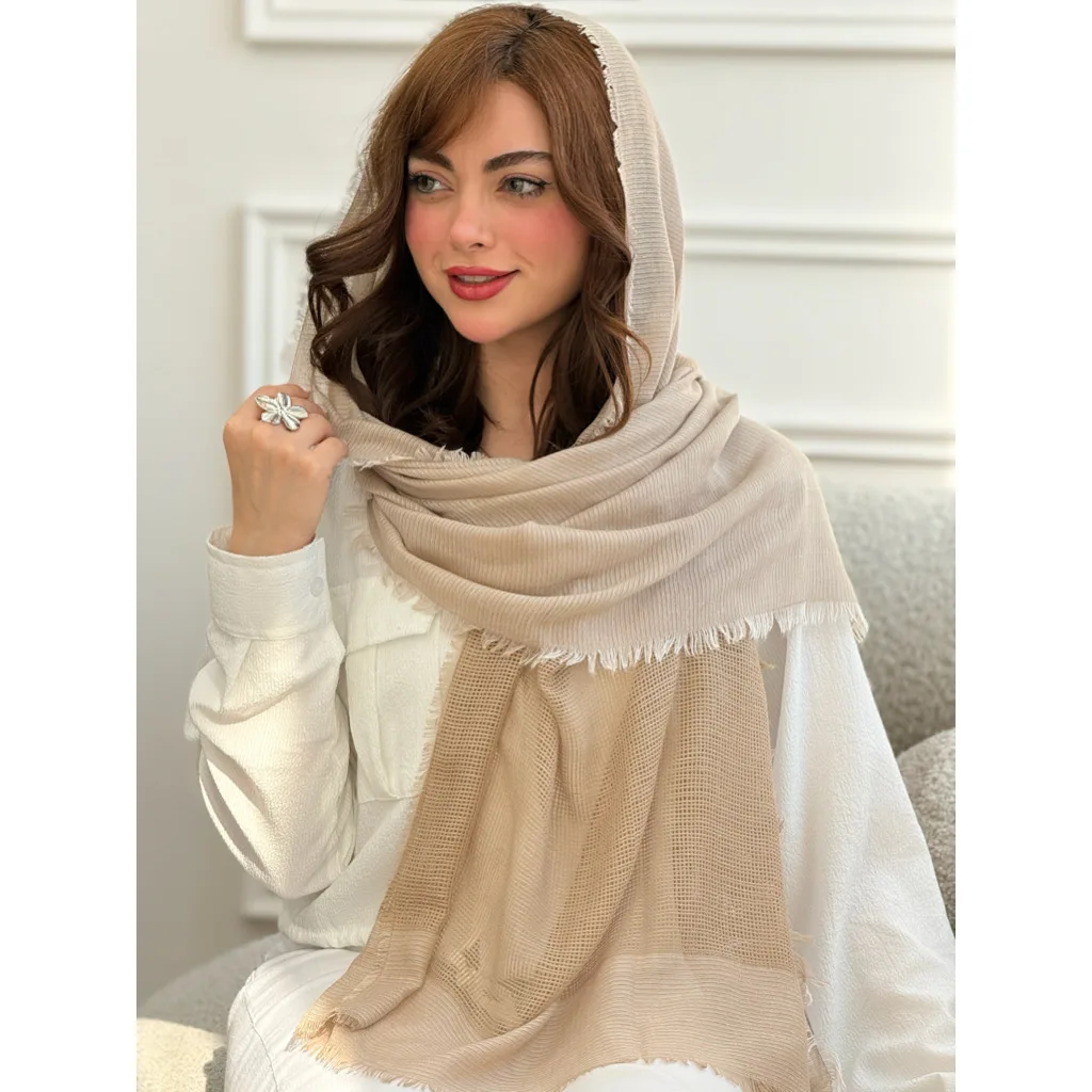 شال نخی دستک حصیری تابستونی