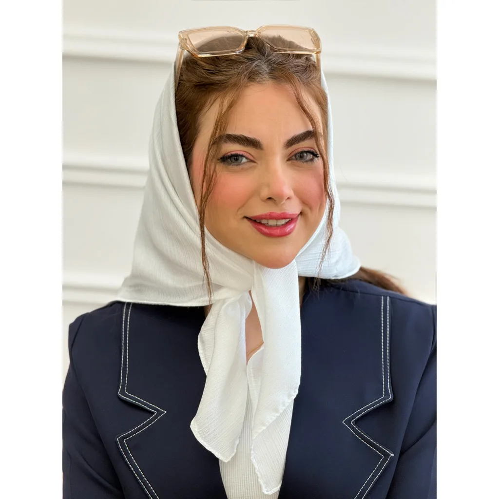 مینی اسکارف ساده نخ کریستال